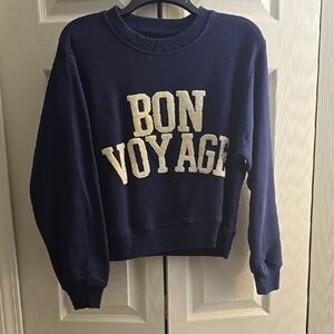 Aerie Bon Voyage Navy Blue Sweatshirt
